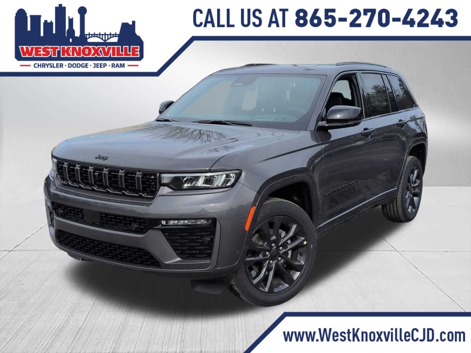2026 Jeep Grand Cherokee GRAND CHEROKEE LIMITED RESERVE 4X4 in Baltic Gray Metallic Clear-Coat Exterior Paint — front three-quarter view