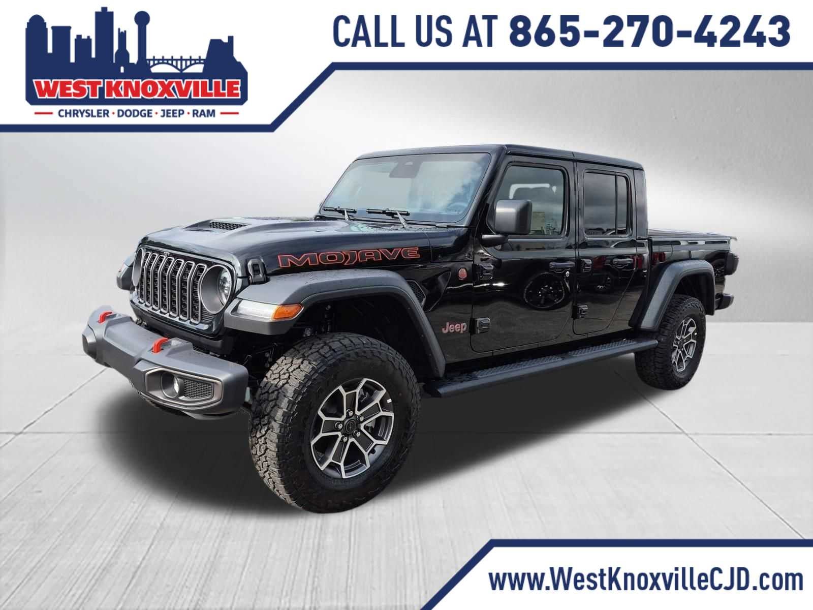 2026 Jeep Gladiator GLADIATOR MOJAVE 4X4 in Black Clear-Coat Exterior Paint — front three-quarter view