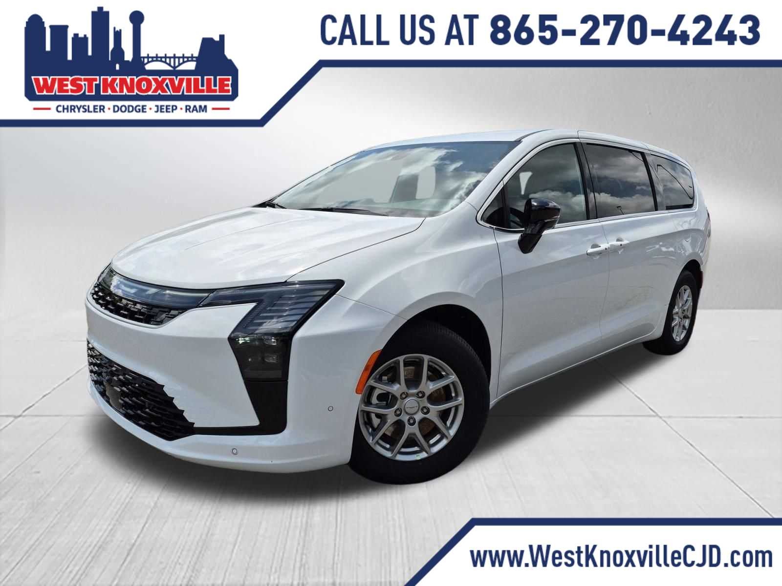 2027 Chrysler Pacifica PACIFICA SELECT in Bright White Clear-Coat Exterior Paint — front three-quarter view