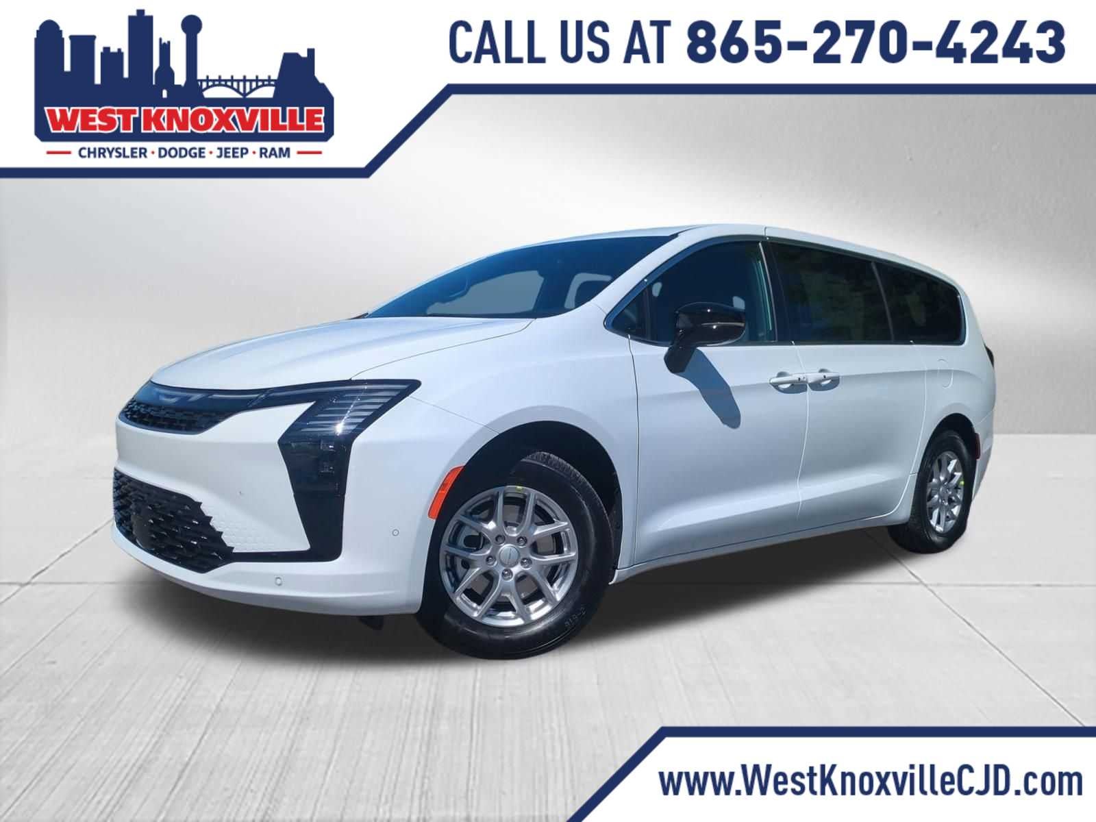 2027 Chrysler Pacifica PACIFICA SELECT in Bright White Clear-Coat Exterior Paint — front three-quarter view
