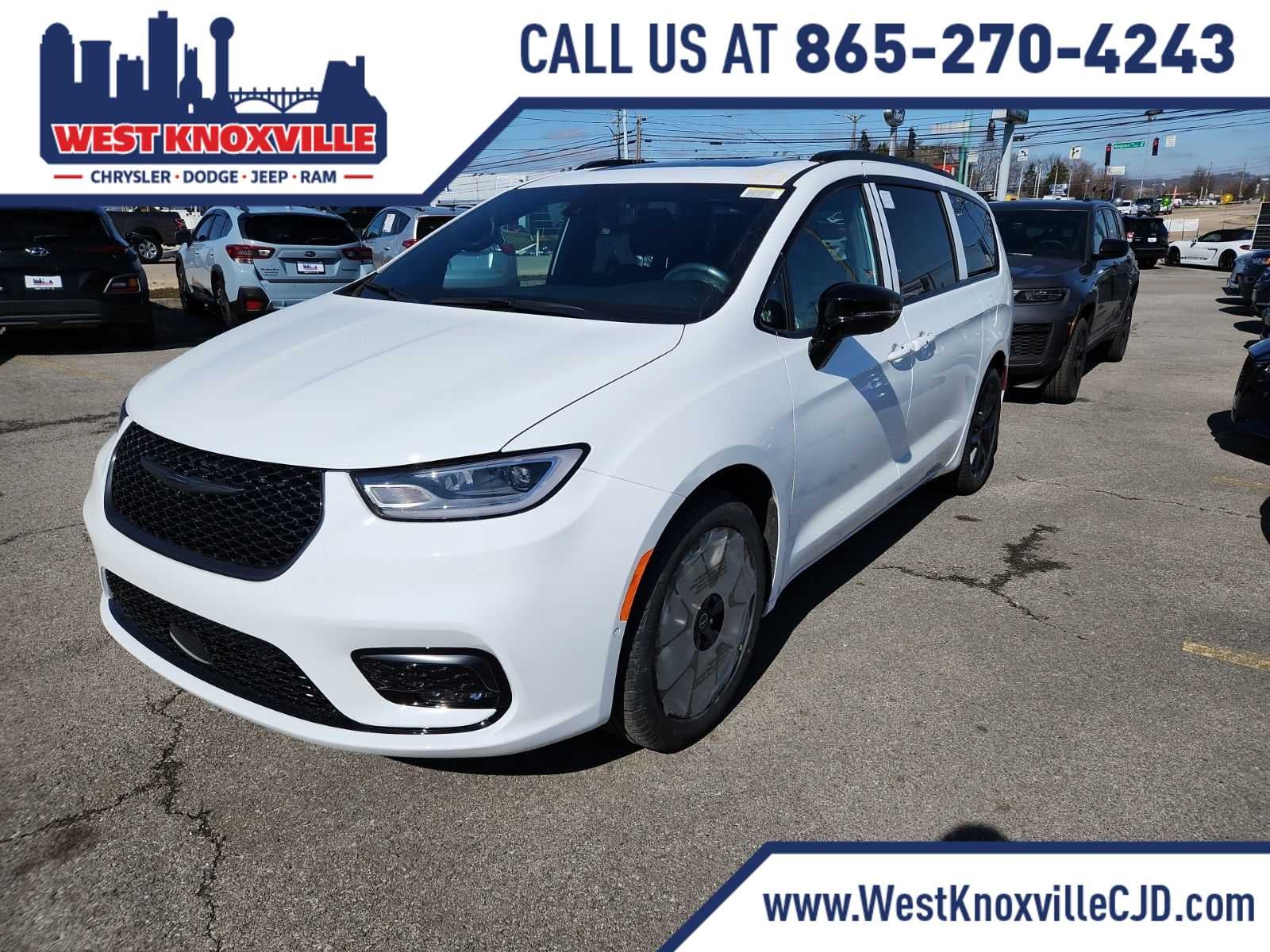 2026 Chrysler Pacifica PACIFICA LIMITED in Bright White Clear-Coat Exterior Paint — front three-quarter view