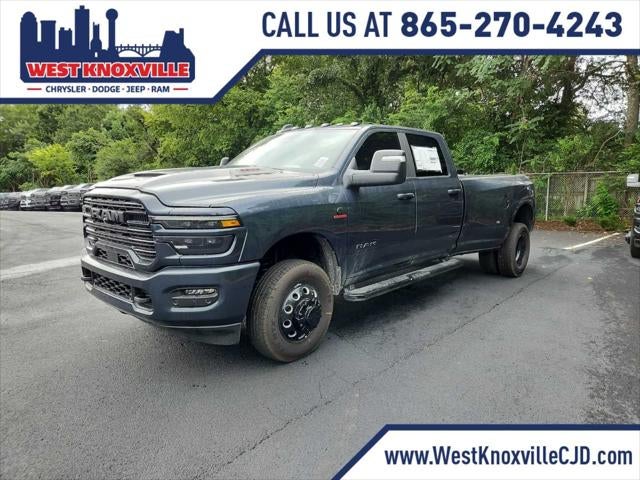 2026 RAM 3500 RAM 3500 LARAMIE CREW CAB 4X4 8' BOX in Forged Blue Metallic Exterior Paint — front three-quarter view