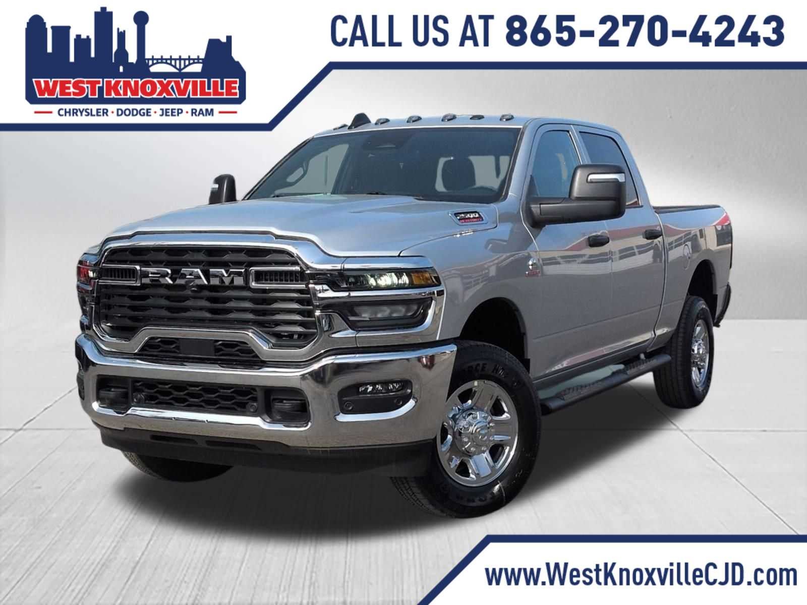 2026 RAM 2500 RAM 2500 TRADESMAN CREW CAB 4X4 6'4' BOX in Silver-Zynith Exterior Paint — front three-quarter view