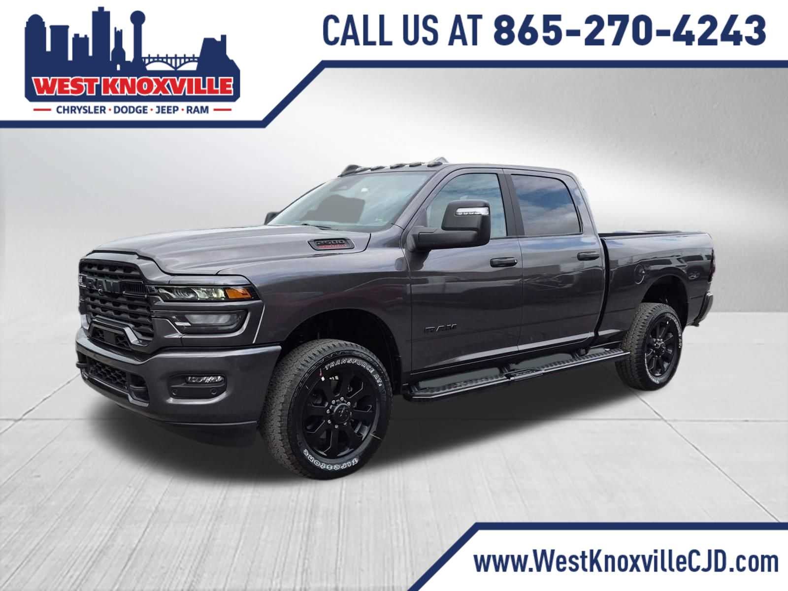 2026 RAM 2500 RAM 2500 BIG HORN CREW CAB 4X4 6'4' BOX in Granite Crystal Metallic Clear-Coat Exterior Paint — front three-quarter view