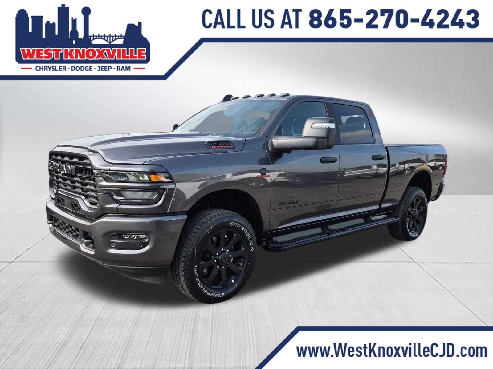 2026 RAM 2500 RAM 2500 BIG HORN CREW CAB 4X4 6'4' BOX in Granite Crystal Metallic Clear-Coat Exterior Paint — front three-quarter view