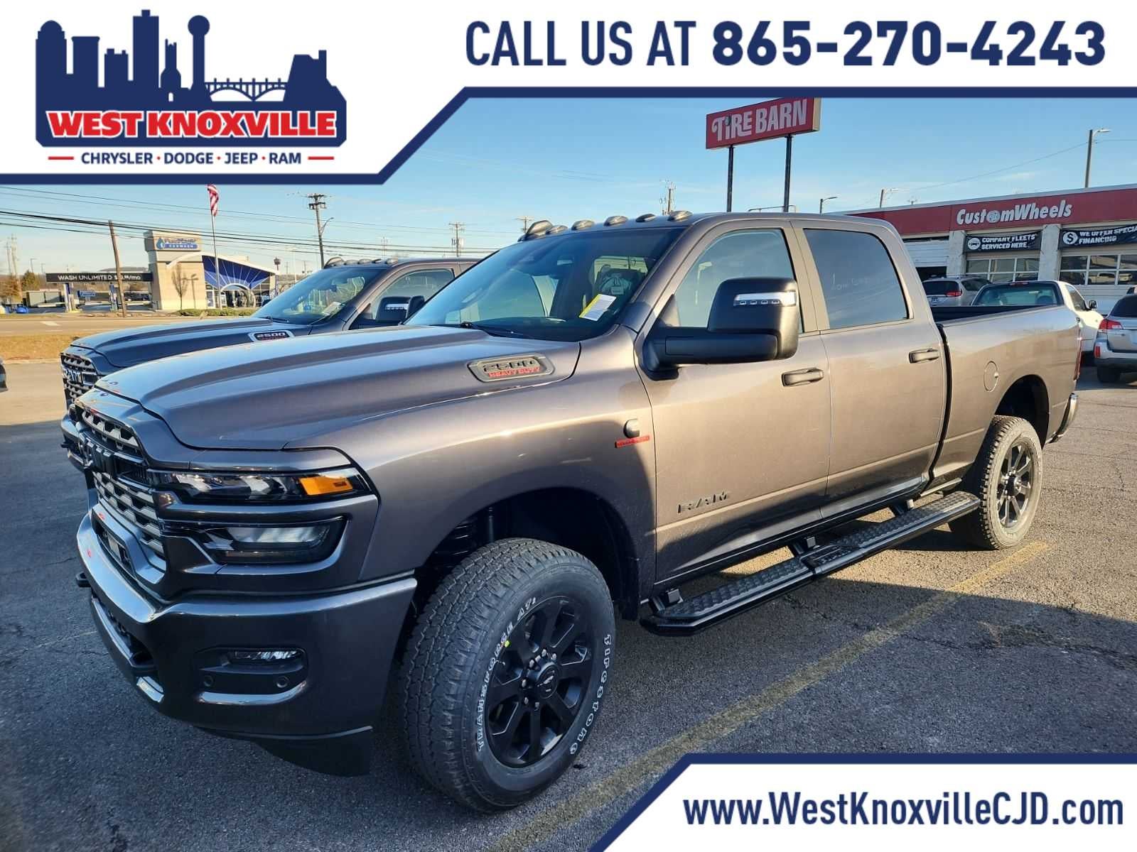 2026 RAM 2500 RAM 2500 BIG HORN CREW CAB 4X4 6'4' BOX in Granite Crystal Metallic Clear-Coat Exterior Paint — front three-quarter view
