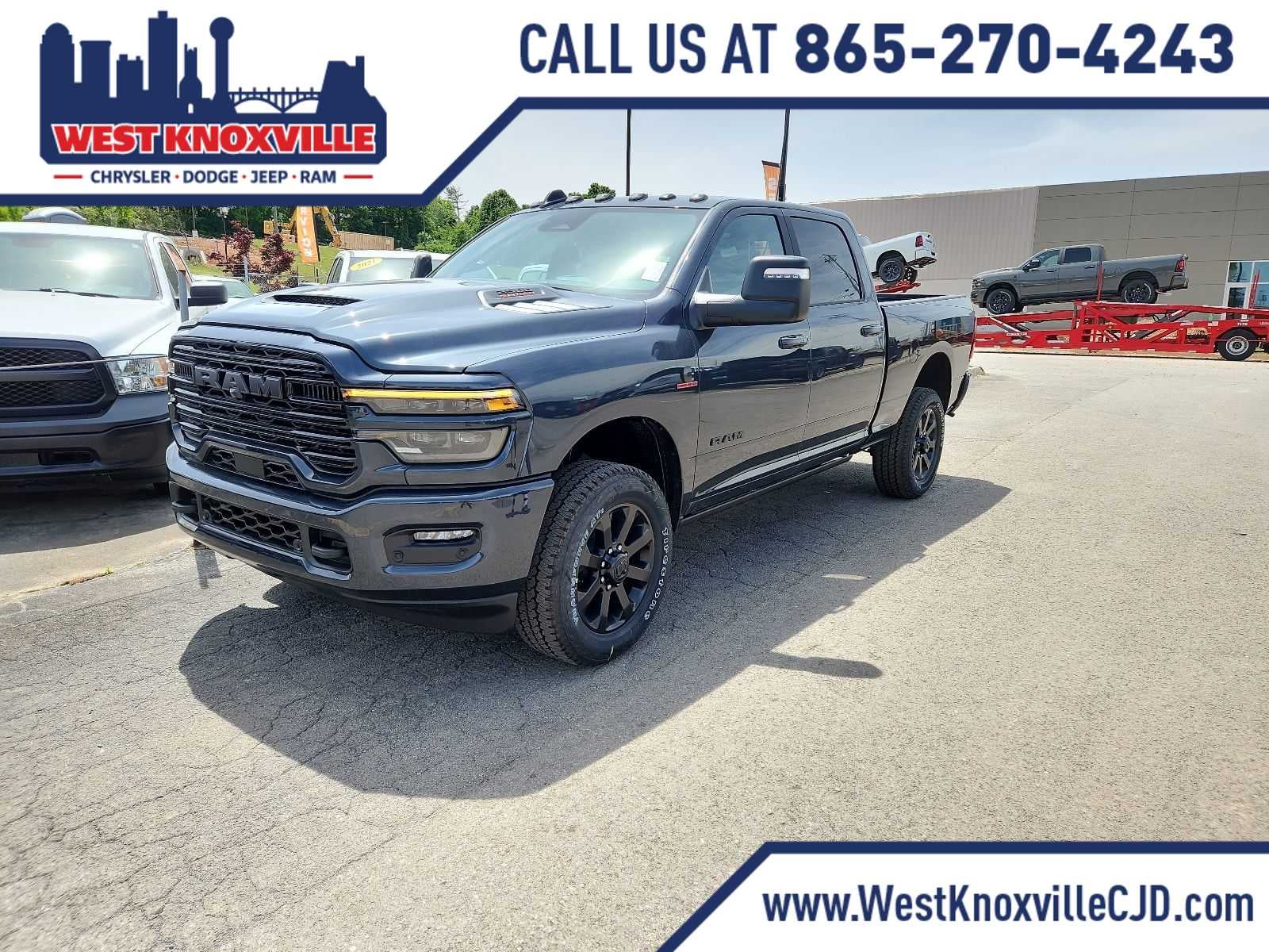 2026 RAM 2500 RAM 2500 LARAMIE CREW CAB 4X4 6'4' BOX in Forged Blue Metallic Exterior Paint — front three-quarter view