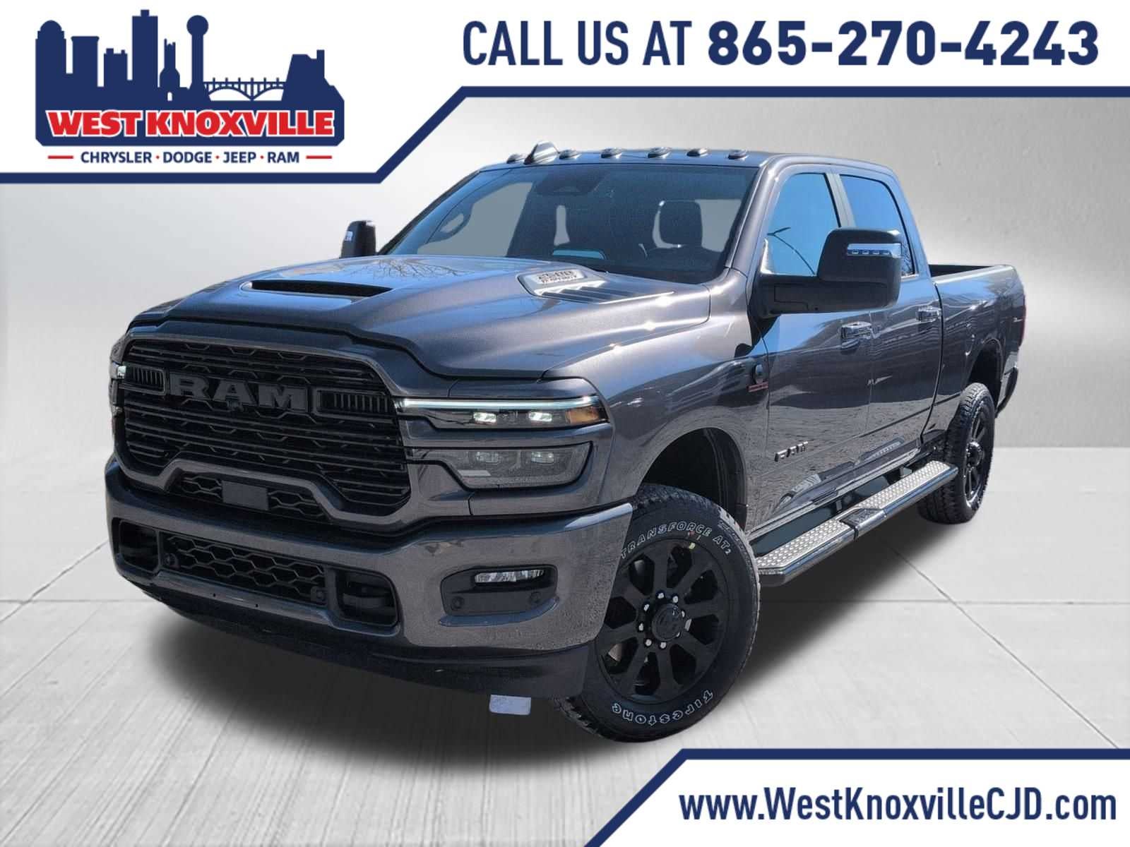 2026 RAM 2500 RAM 2500 LARAMIE CREW CAB 4X4 6'4' BOX in Granite Crystal Metallic Clear-Coat Exterior Paint — front three-quarter view