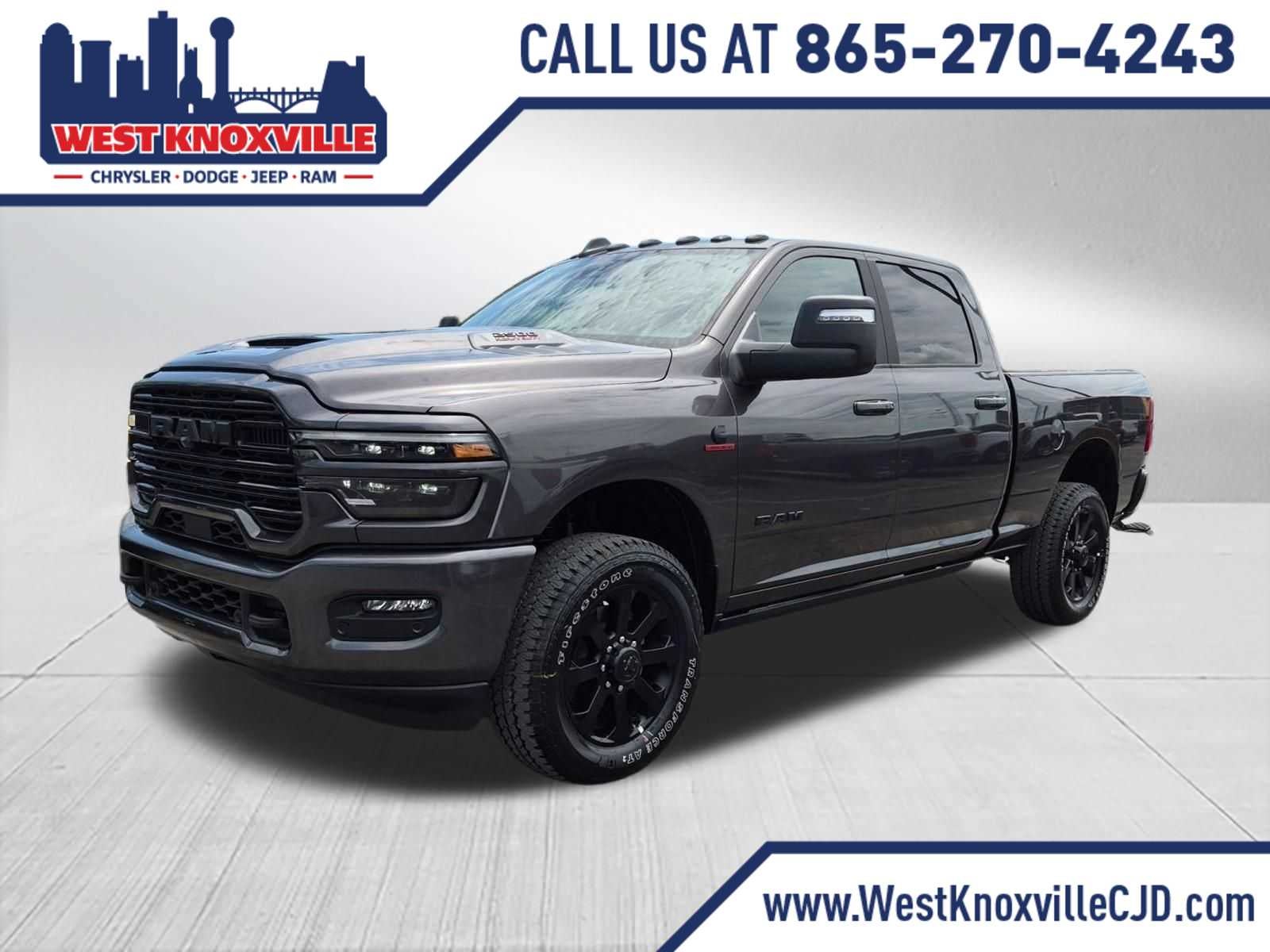 2026 RAM 2500 RAM 2500 LARAMIE CREW CAB 4X4 6'4' BOX in Granite Crystal Metallic Clear-Coat Exterior Paint — front three-quarter view