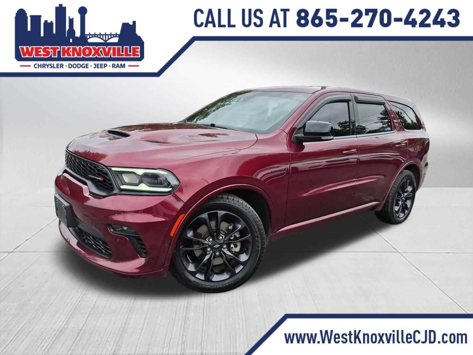2022 Dodge Durango R/T Plus in Octane Red Pearlcoat — front three-quarter view