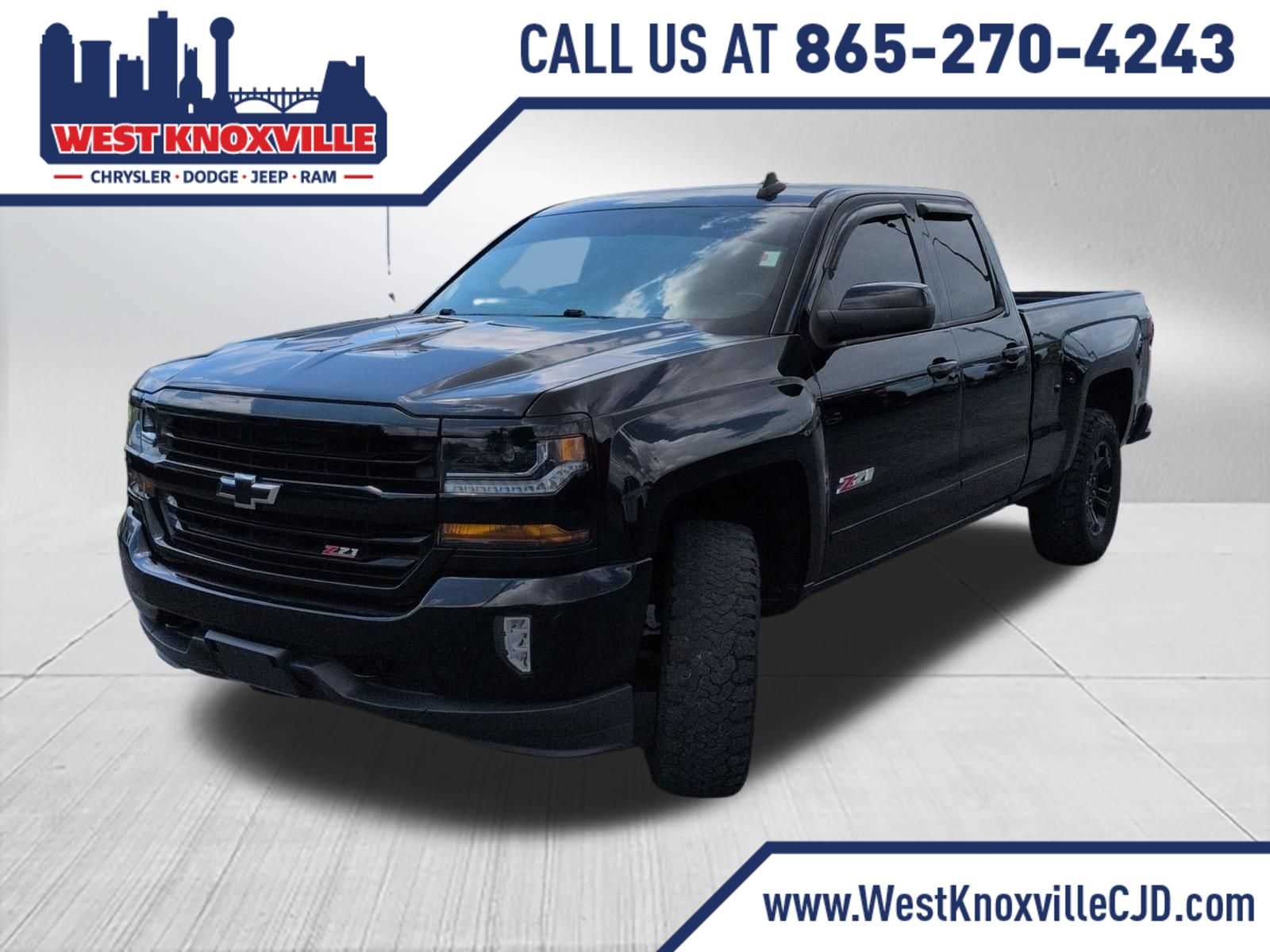 2018 Chevrolet Silverado 1500 LT in Black — front three-quarter view