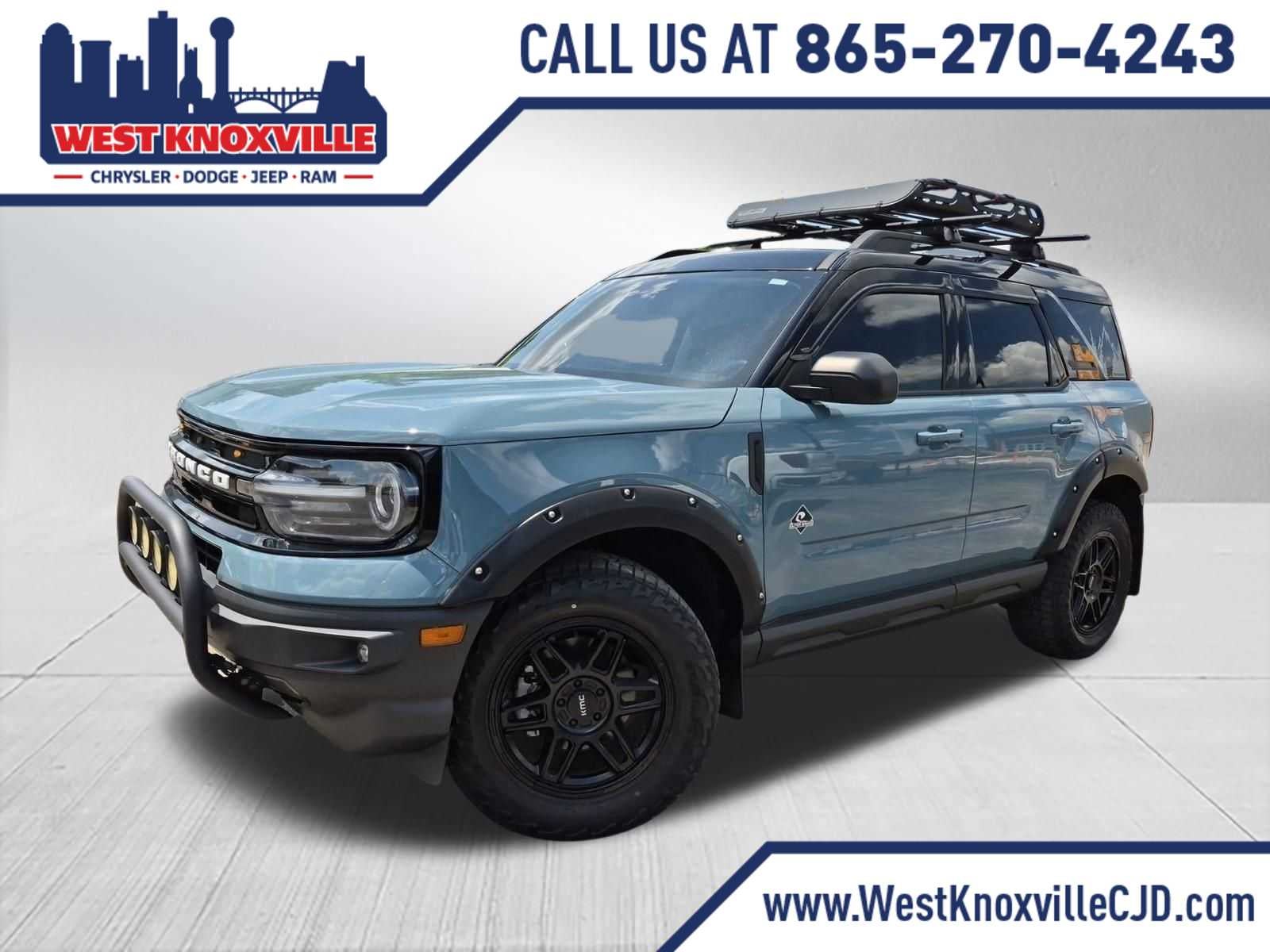 2021 Ford Bronco Sport Outer Banks in Area 51 — front three-quarter view