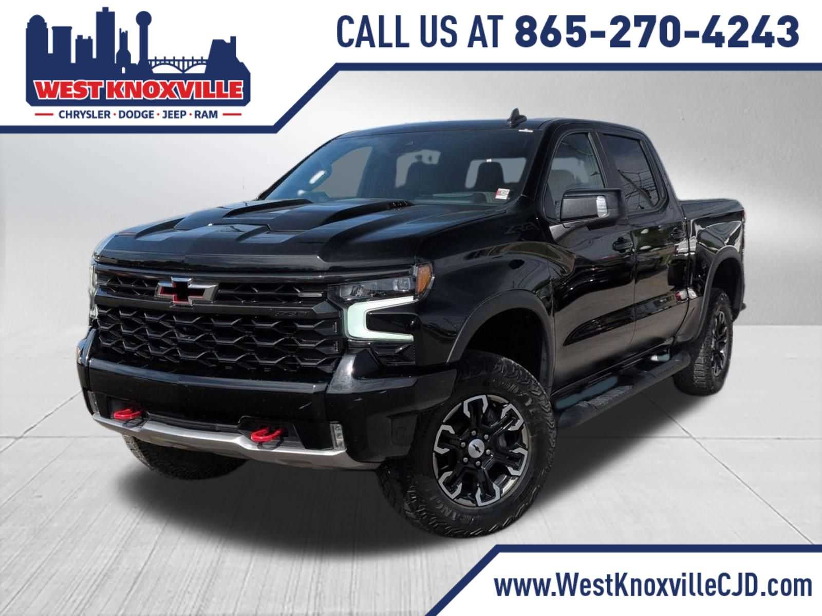 2023 Chevrolet Silverado 1500 ZR2 in Black — front three-quarter view